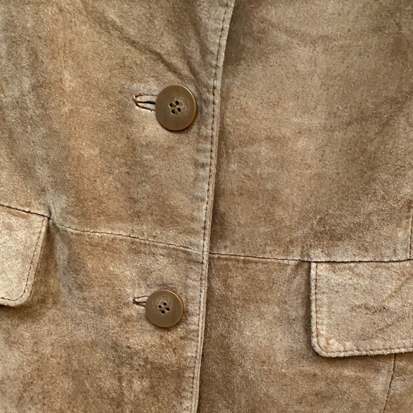 Vintage Massini Brown Genuine Leather Suede Blazer, Small - Picture 7 of 14